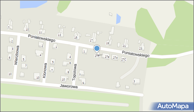 Nowe Miasteczko, Poniatowskiego, 27F, mapa Nowe Miasteczko