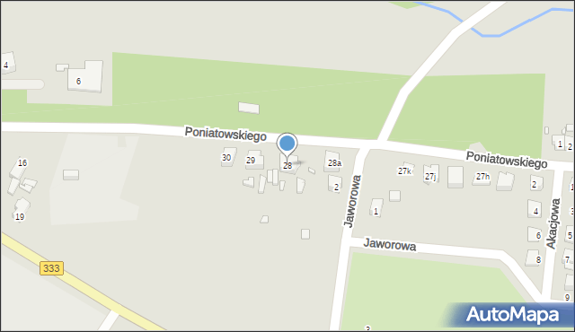 Nowe Miasteczko, Poniatowskiego, 28, mapa Nowe Miasteczko