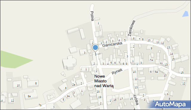 Nowe Miasto nad Wartą, Polna, 3, mapa Nowe Miasto nad Wartą