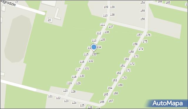 Nowe Warpno, Podgrodzie, 133, mapa Nowe Warpno