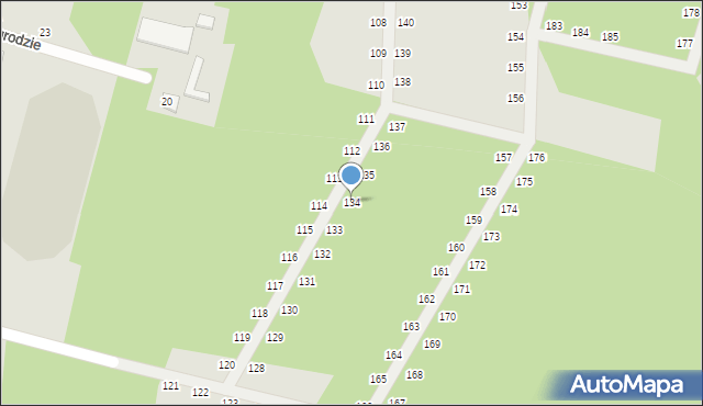 Nowe Warpno, Podgrodzie, 134, mapa Nowe Warpno