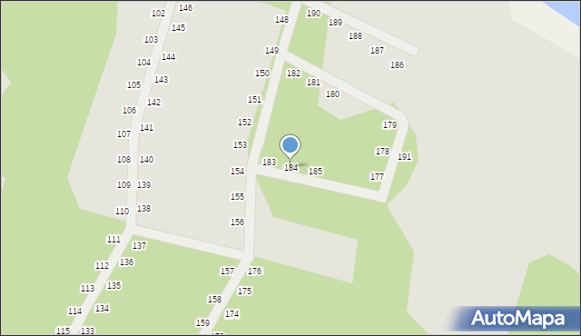 Nowe Warpno, Podgrodzie, 184, mapa Nowe Warpno