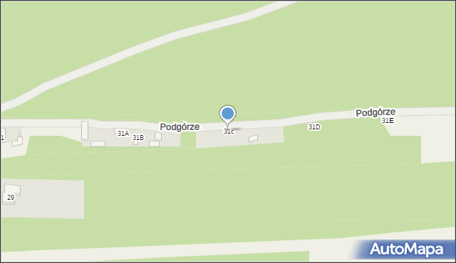 Nowiny, Podgórze, 31c, mapa Nowiny