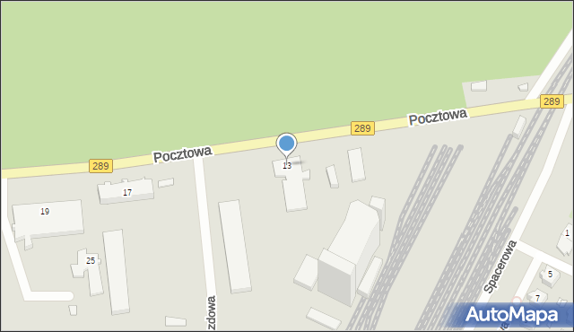 Nowogród Bobrzański, Pocztowa, 13, mapa Nowogród Bobrzański