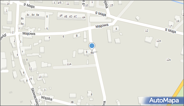 Nowogród Bobrzański, Polna, 6A, mapa Nowogród Bobrzański