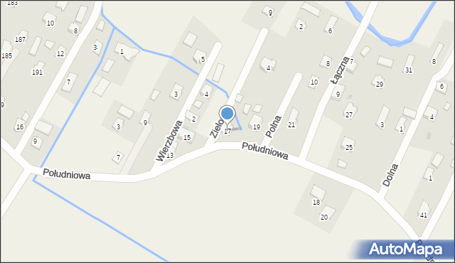 Nowosielce, Południowa, 17, mapa Nowosielce