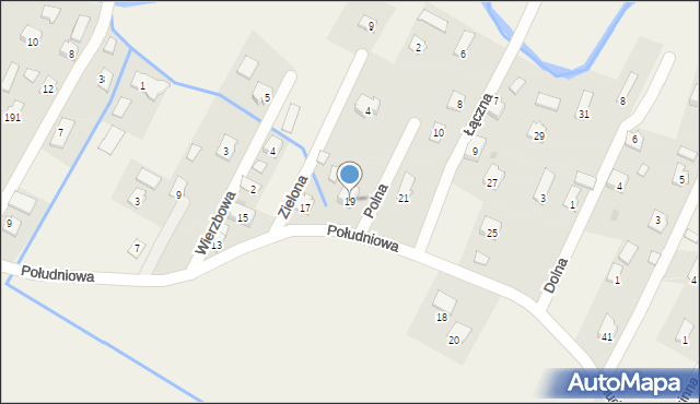 Nowosielce, Południowa, 19, mapa Nowosielce