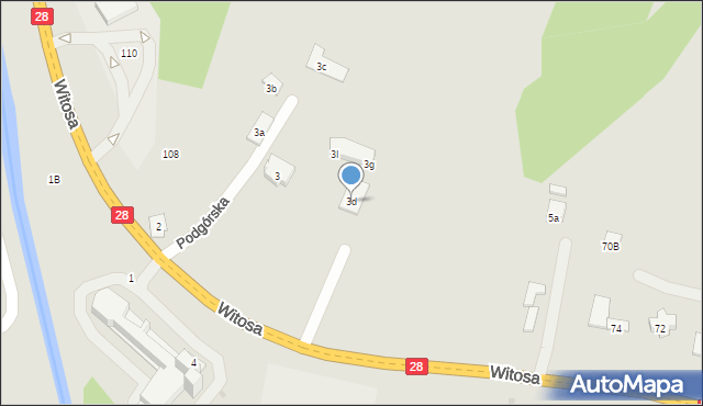 Nowy Sącz, Podgórska, 3d, mapa Nowego Sącza