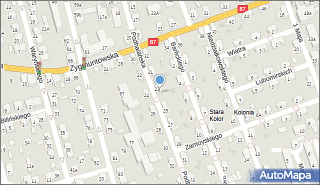 Nowy Sącz, Podhalańska, 23A, mapa Nowego Sącza