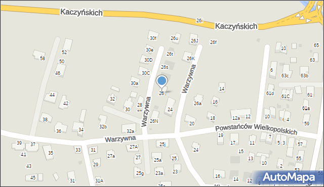 Nowy Sącz, Powstańców Wielkopolskich, 26, mapa Nowego Sącza