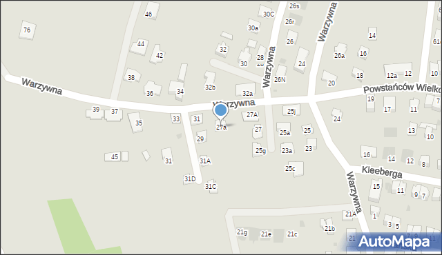 Nowy Sącz, Powstańców Wielkopolskich, 27a, mapa Nowego Sącza