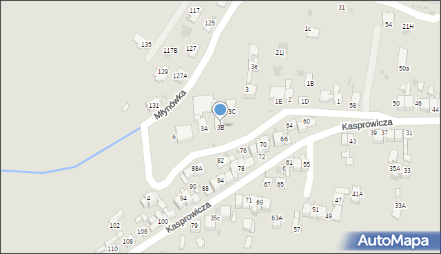 Nowy Targ, Pod Brzegiem, 3B, mapa Nowego Targu