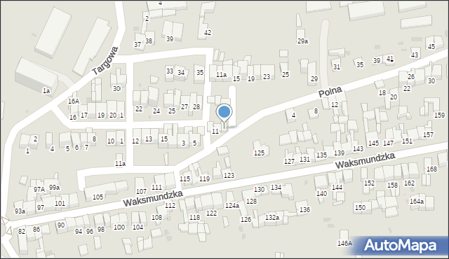 Nowy Targ, Polna, 13, mapa Nowego Targu