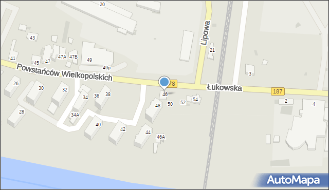 Oborniki, Powstańców Wielkopolskich, 46, mapa Oborniki