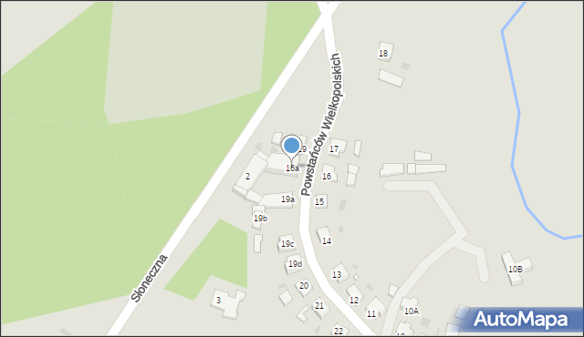 Obrzycko, Powstańców Wielkopolskich, 16a, mapa Obrzycko
