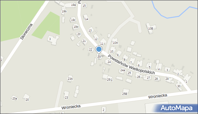 Obrzycko, Powstańców Wielkopolskich, 23, mapa Obrzycko