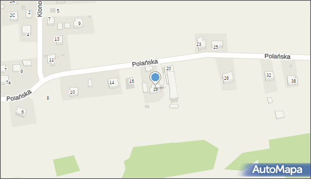 Ochojno, Polańska, 18, mapa Ochojno