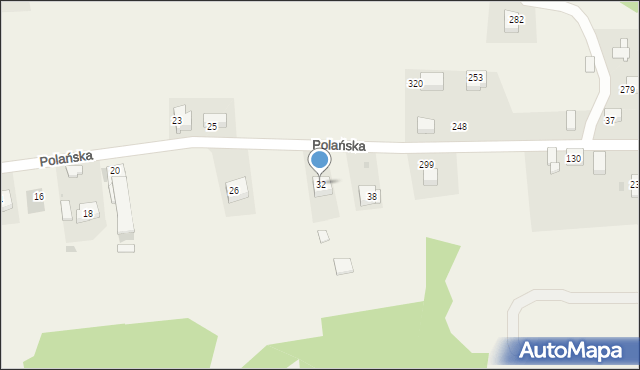 Ochojno, Polańska, 32, mapa Ochojno