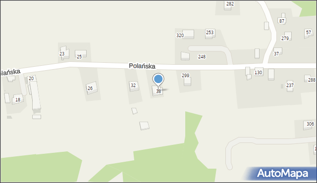 Ochojno, Polańska, 38, mapa Ochojno