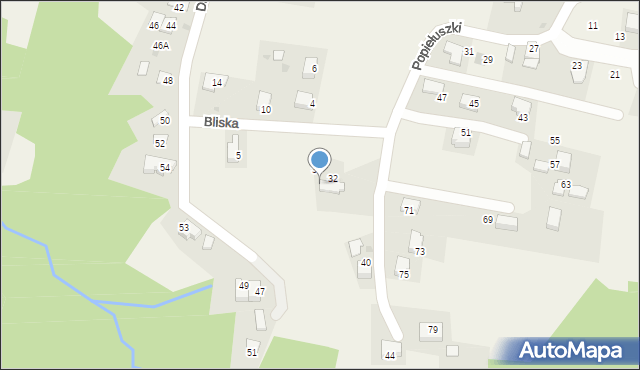 Ochojno, Popiełuszki Jerzego, bł. ks., 34, mapa Ochojno