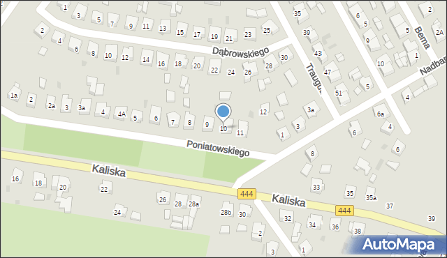 Odolanów, Poniatowskiego, 10, mapa Odolanów