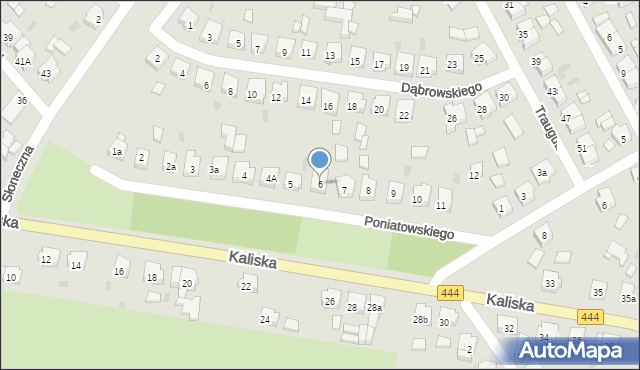 Odolanów, Poniatowskiego, 6, mapa Odolanów