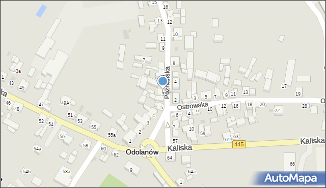 Odolanów, Poznańska, 3, mapa Odolanów