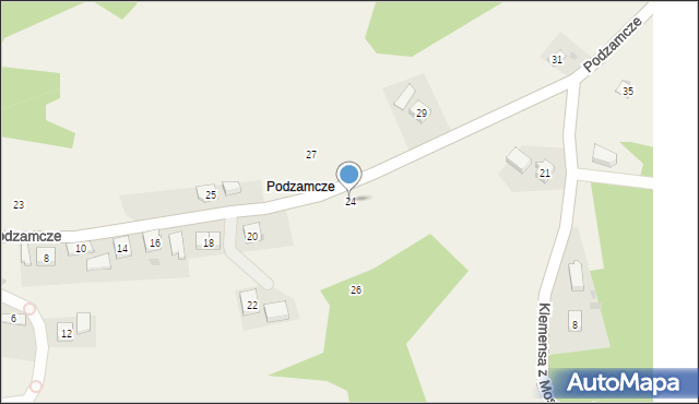 Odrzykoń, Podzamcze, 24, mapa Odrzykoń