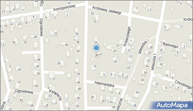 Ogrodzieniec, Południowa, 29, mapa Ogrodzieniec