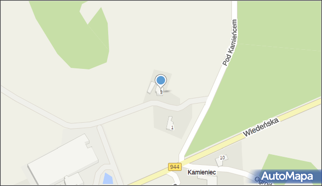 Ogrodzona, Pod Kamieńcem, 3, mapa Ogrodzona