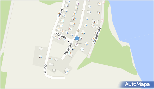 Olejnica, Podgórna, 15, mapa Olejnica