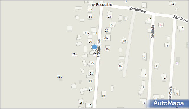 Olkusz, Podgrabie, 27, mapa Olkusz