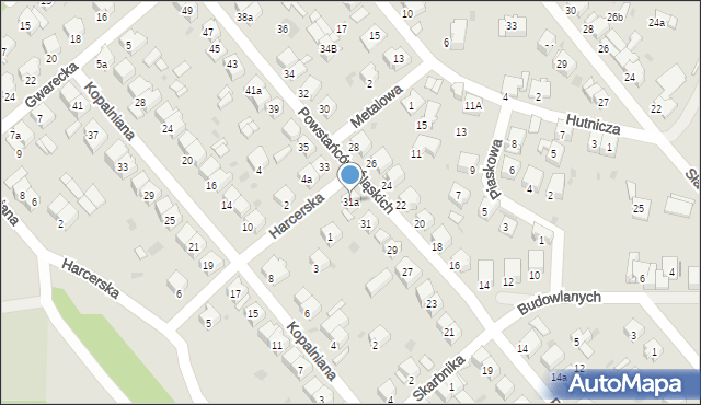 Olkusz, Powstańców Śląskich, 31a, mapa Olkusz