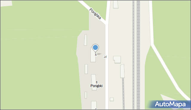 Olszamowice, Porąbka, A, mapa Olszamowice