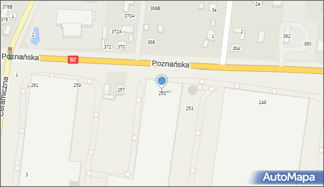 Ołtarzew, Poznańska, 251, mapa Ołtarzew