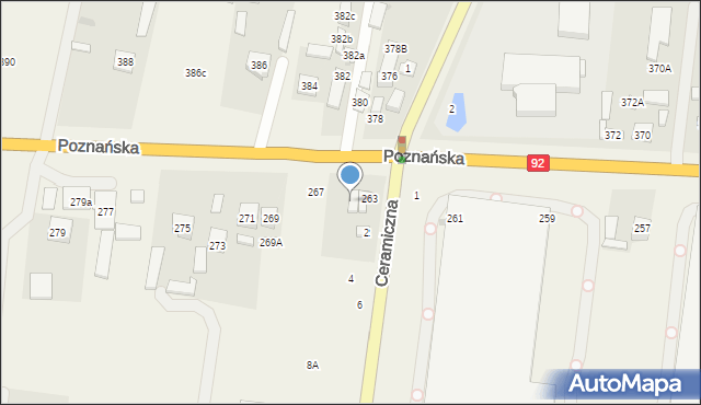 Ołtarzew, Poznańska, 265, mapa Ołtarzew