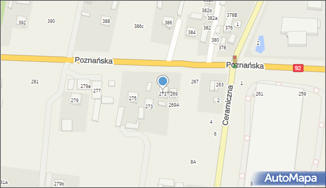 Ołtarzew, Poznańska, 271, mapa Ołtarzew