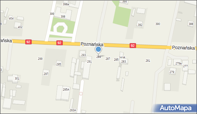 Ołtarzew, Poznańska, 289, mapa Ołtarzew