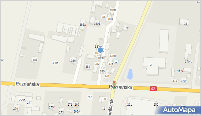 Ołtarzew, Poznańska, 382a, mapa Ołtarzew