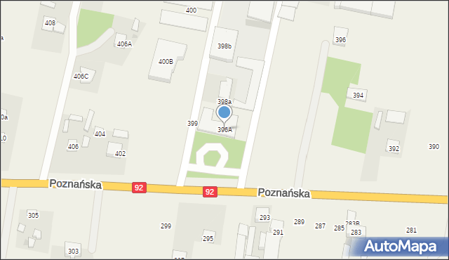 Ołtarzew, Poznańska, 396A, mapa Ołtarzew