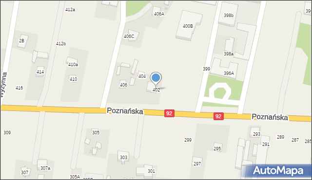 Ołtarzew, Poznańska, 402, mapa Ołtarzew