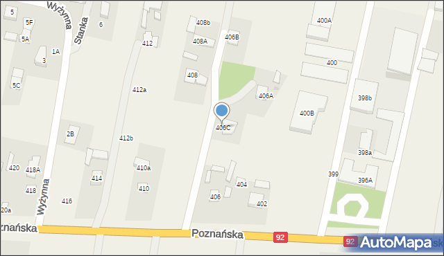 Ołtarzew, Poznańska, 406C, mapa Ołtarzew
