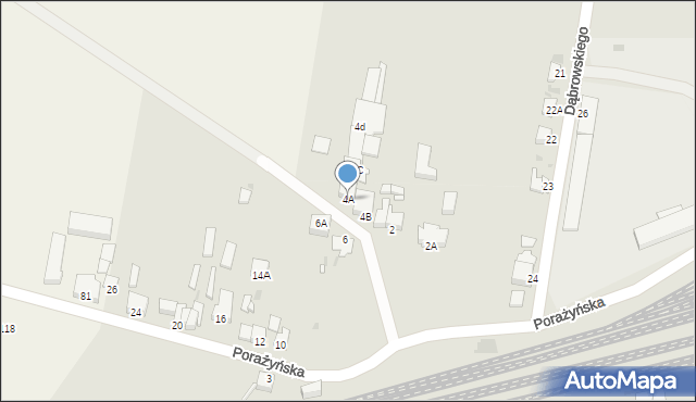 Opalenica, Porażyńska, 4A, mapa Opalenica