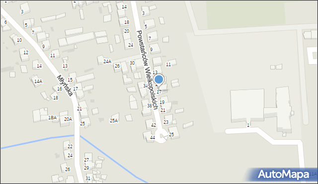 Opalenica, Powstańców Wielkopolskich, 17, mapa Opalenica