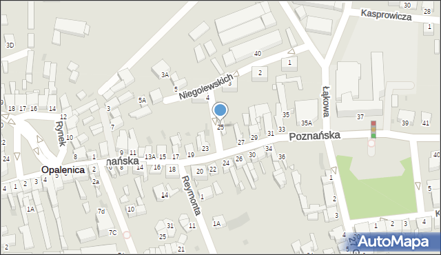 Opalenica, Poznańska, 25, mapa Opalenica