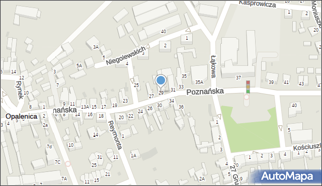 Opalenica, Poznańska, 29, mapa Opalenica