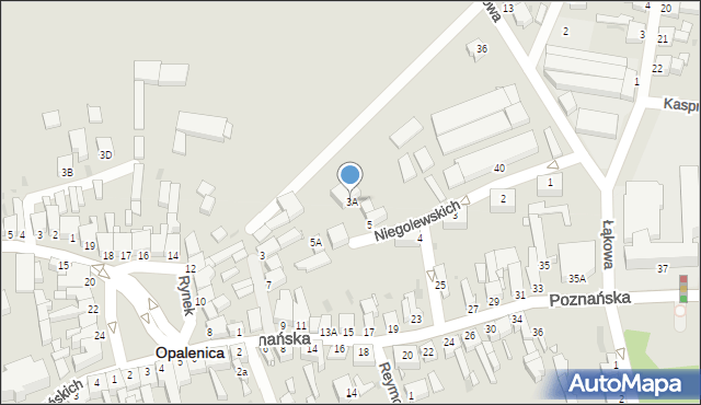 Opalenica, Poznańska, 3A, mapa Opalenica