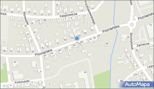 Opalenica, Poznańska, 56, mapa Opalenica