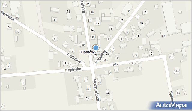 Opatów, Poznańska, 78, mapa Opatów