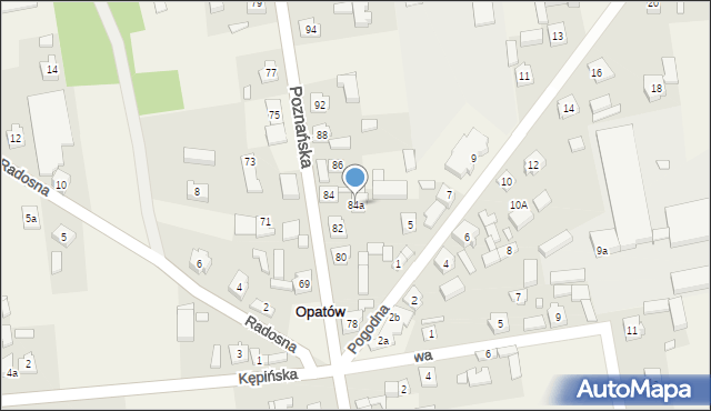 Opatów, Poznańska, 84a, mapa Opatów